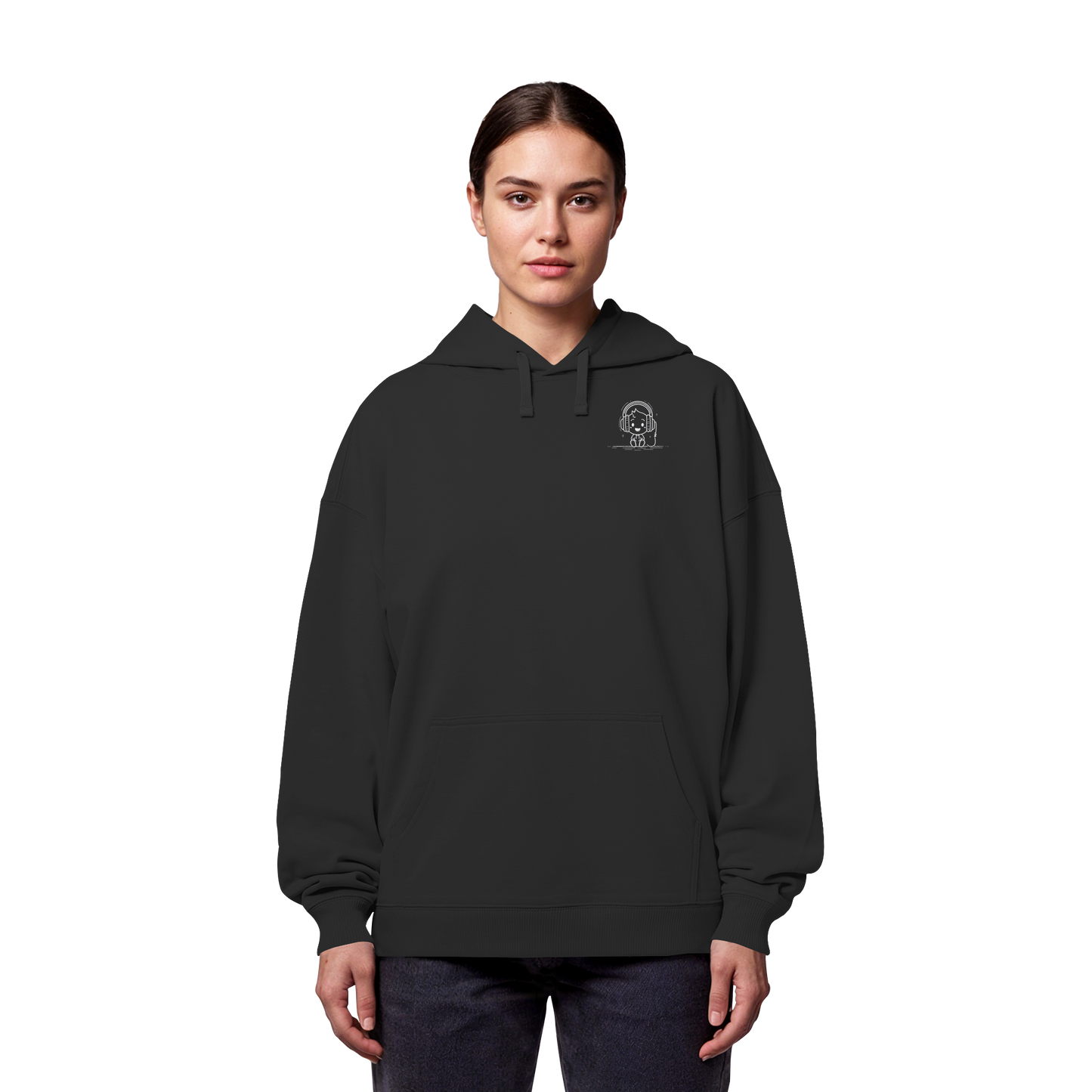 Ludwig Gamingart „Mono“ Oversize Hoodie | Heavy Organic Cotton | Stick-Emblem - Organic Oversize Hoodie