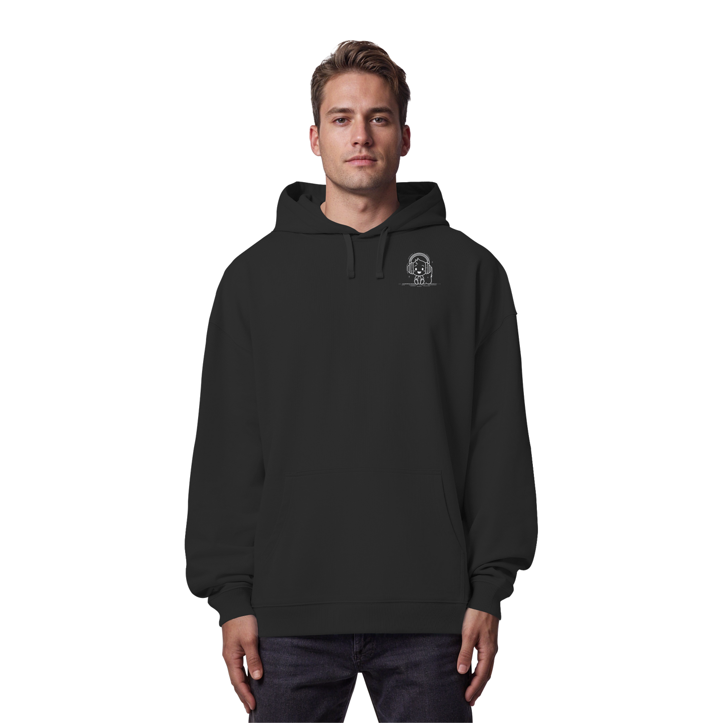 Ludwig Gamingart „Mono“ Oversize Hoodie | Heavy Organic Cotton | Stick-Emblem - Organic Oversize Hoodie