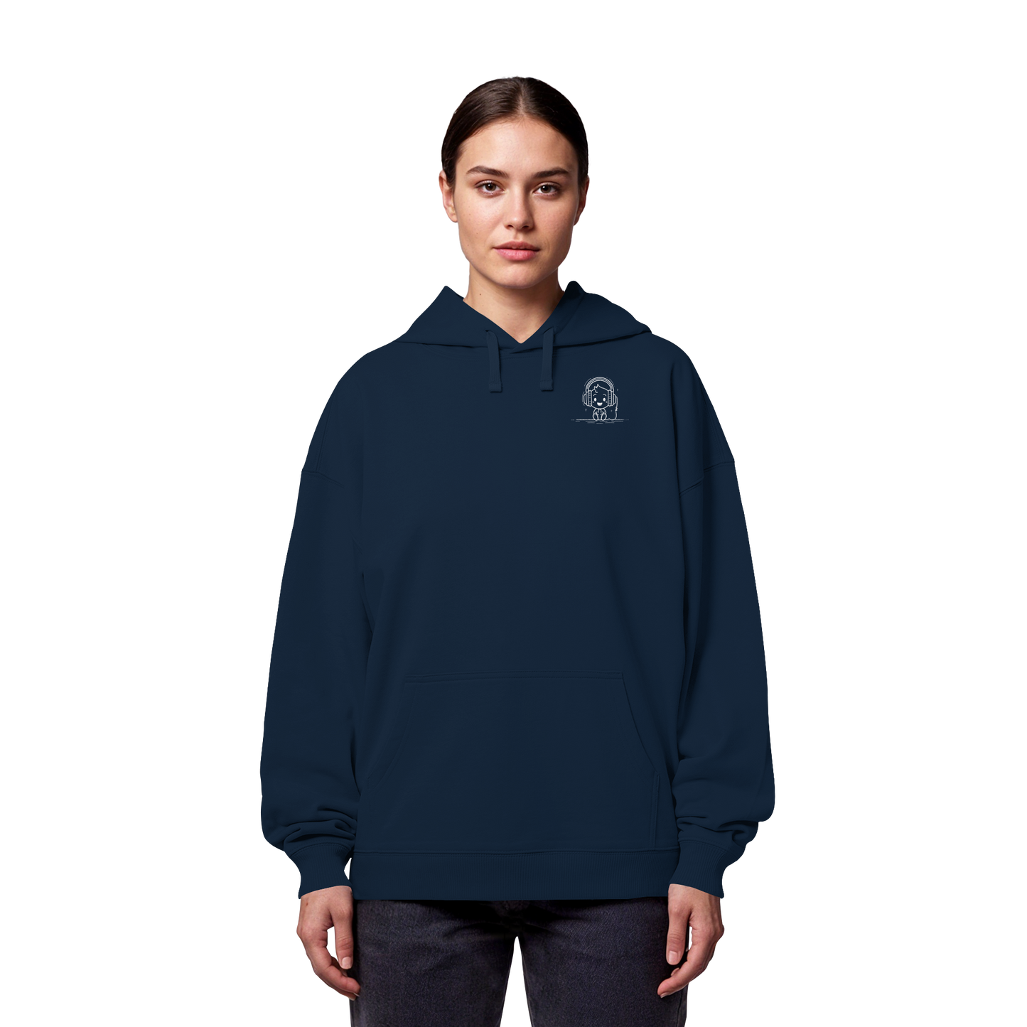 Ludwig Gamingart „Mono“ Oversize Hoodie | Heavy Organic Cotton | Stick-Emblem - Organic Oversize Hoodie