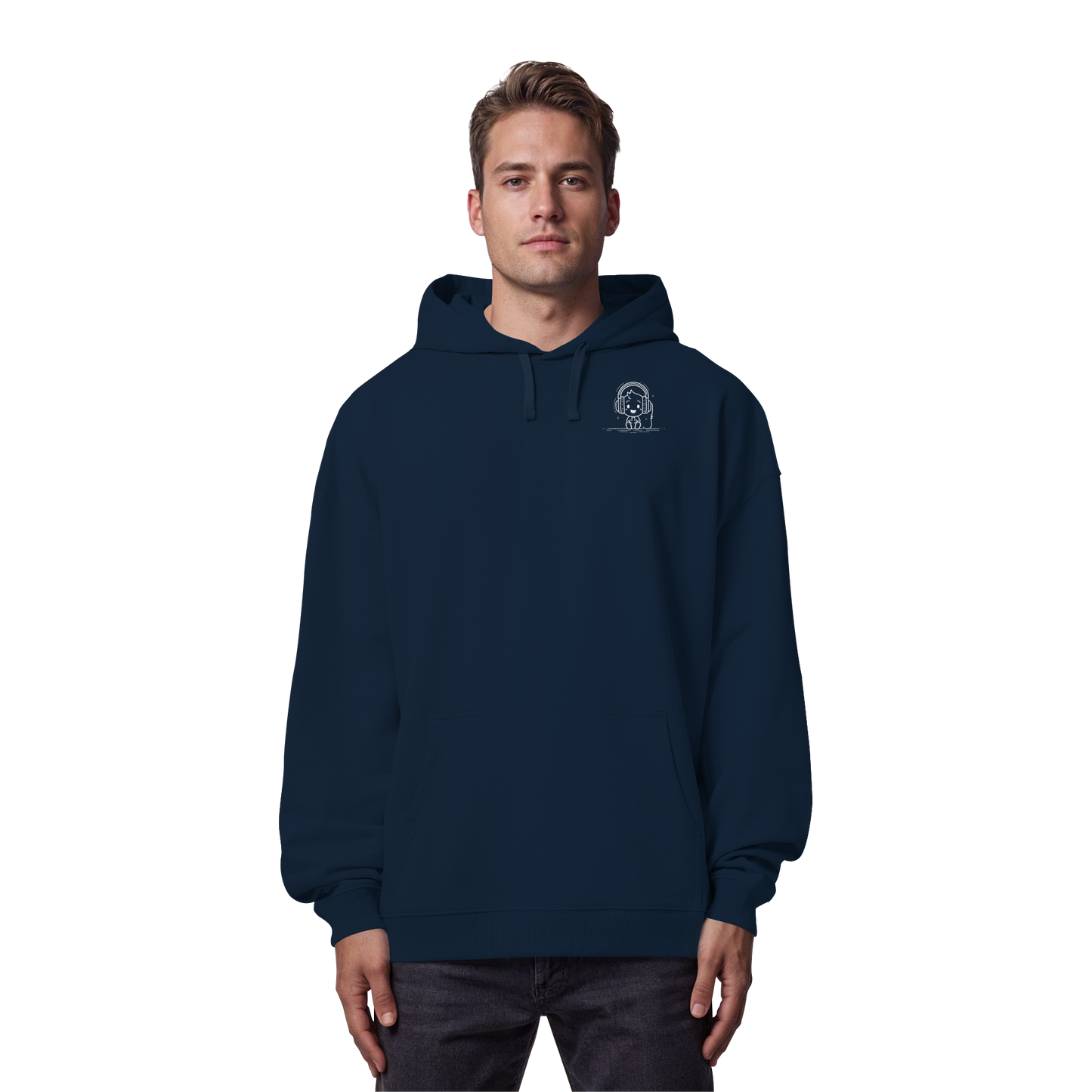 Ludwig Gamingart „Mono“ Oversize Hoodie | Heavy Organic Cotton | Stick-Emblem - Organic Oversize Hoodie