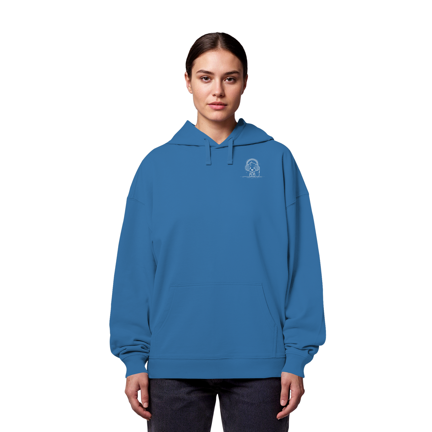 Ludwig Gamingart „Mono“ Oversize Hoodie | Heavy Organic Cotton | Stick-Emblem - Organic Oversize Hoodie