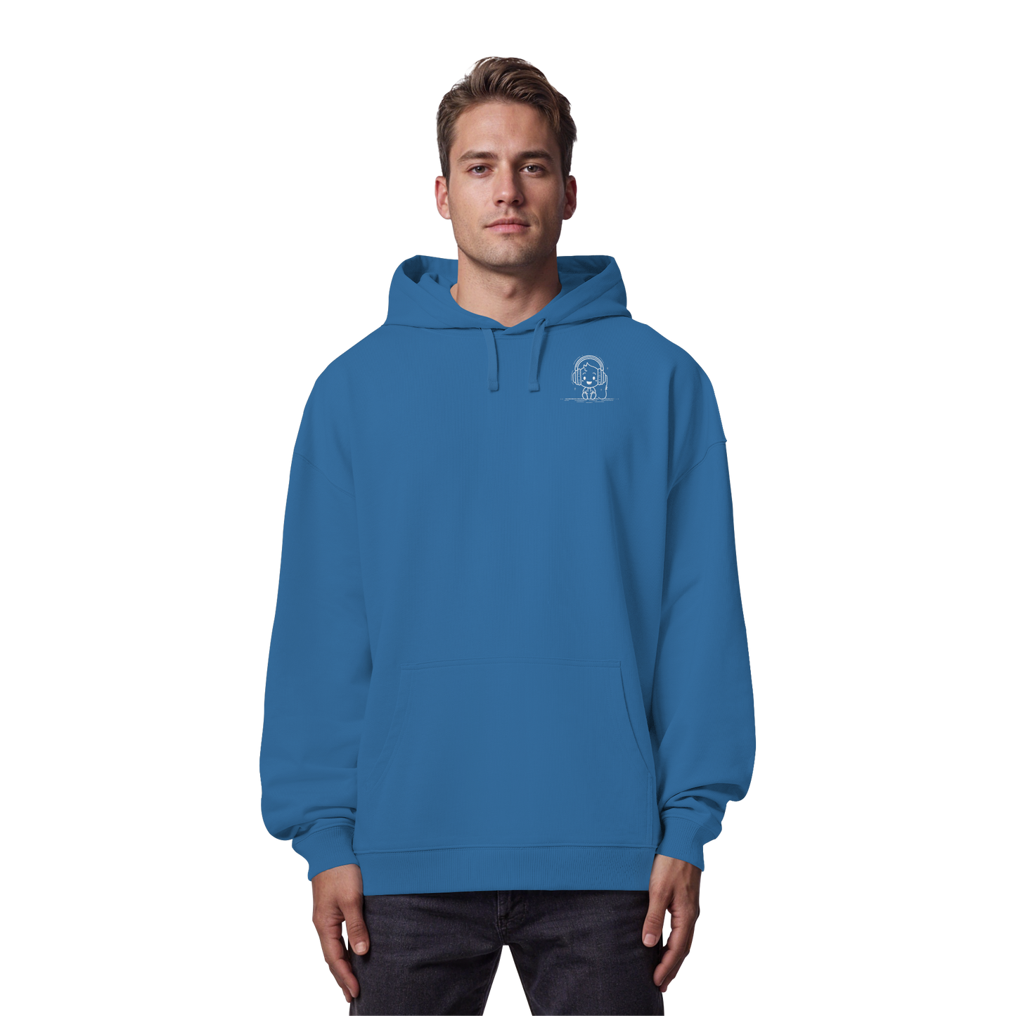 Ludwig Gamingart „Mono“ Oversize Hoodie | Heavy Organic Cotton | Stick-Emblem - Organic Oversize Hoodie