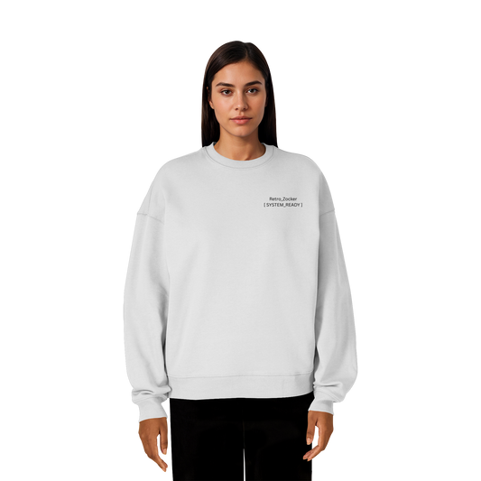 The Blueprint Handheld – Premium Bio-Sweatshirt | Backprint Edition - Organic Oversize Sweatshirt