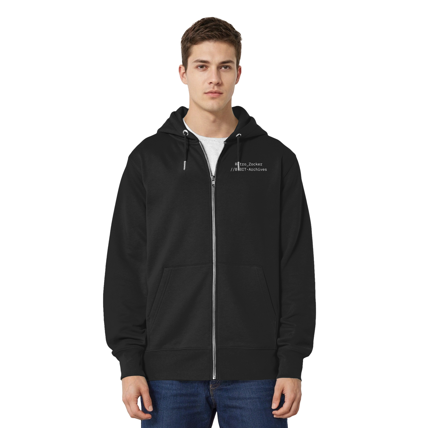 „Retro Zocker“ Mono – Organic Relaxed Zipper | Backprint Edition - Organic Relaxed Zipper