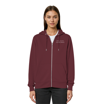 "Retro_Zocker[System_Ready]"Mono Lofi-Kopfhörer – Organic Relaxed Zipper | Backprint Edition