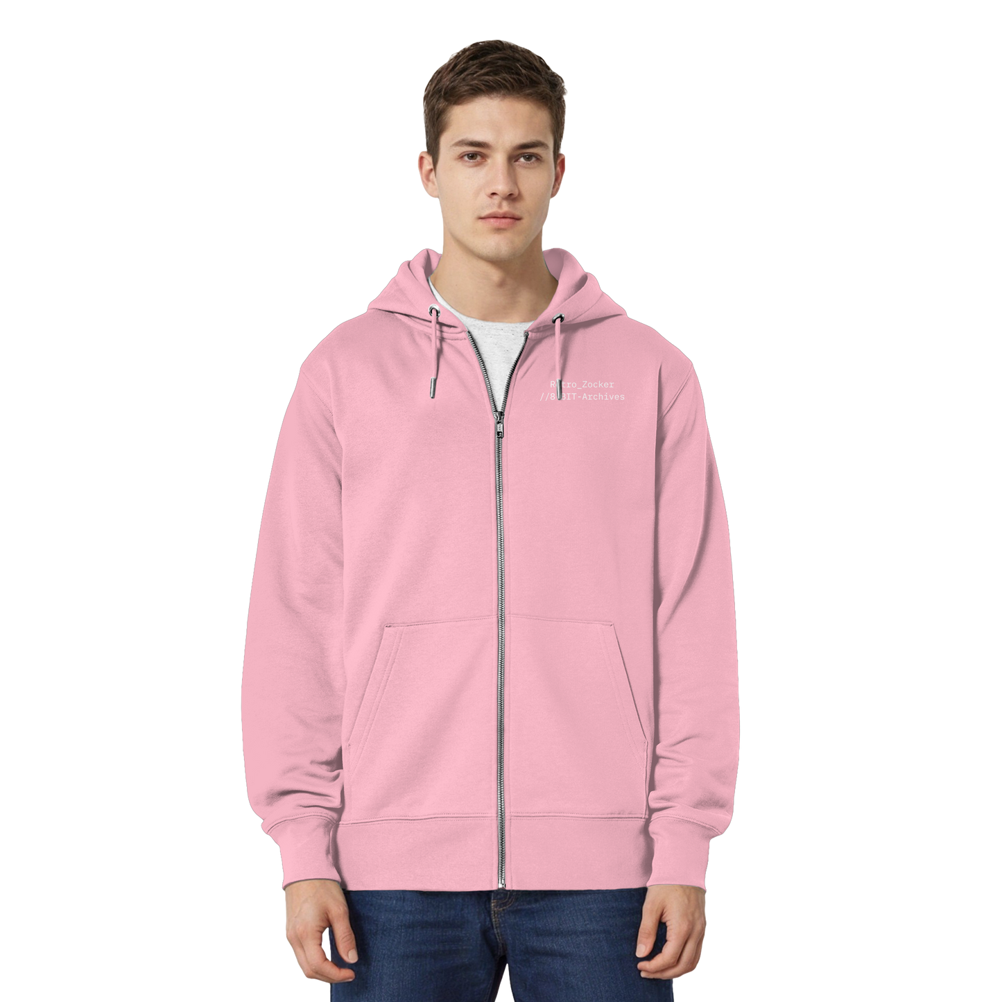 „Retro Zocker“ Mono – Organic Relaxed Zipper | Backprint Edition - Organic Relaxed Zipper