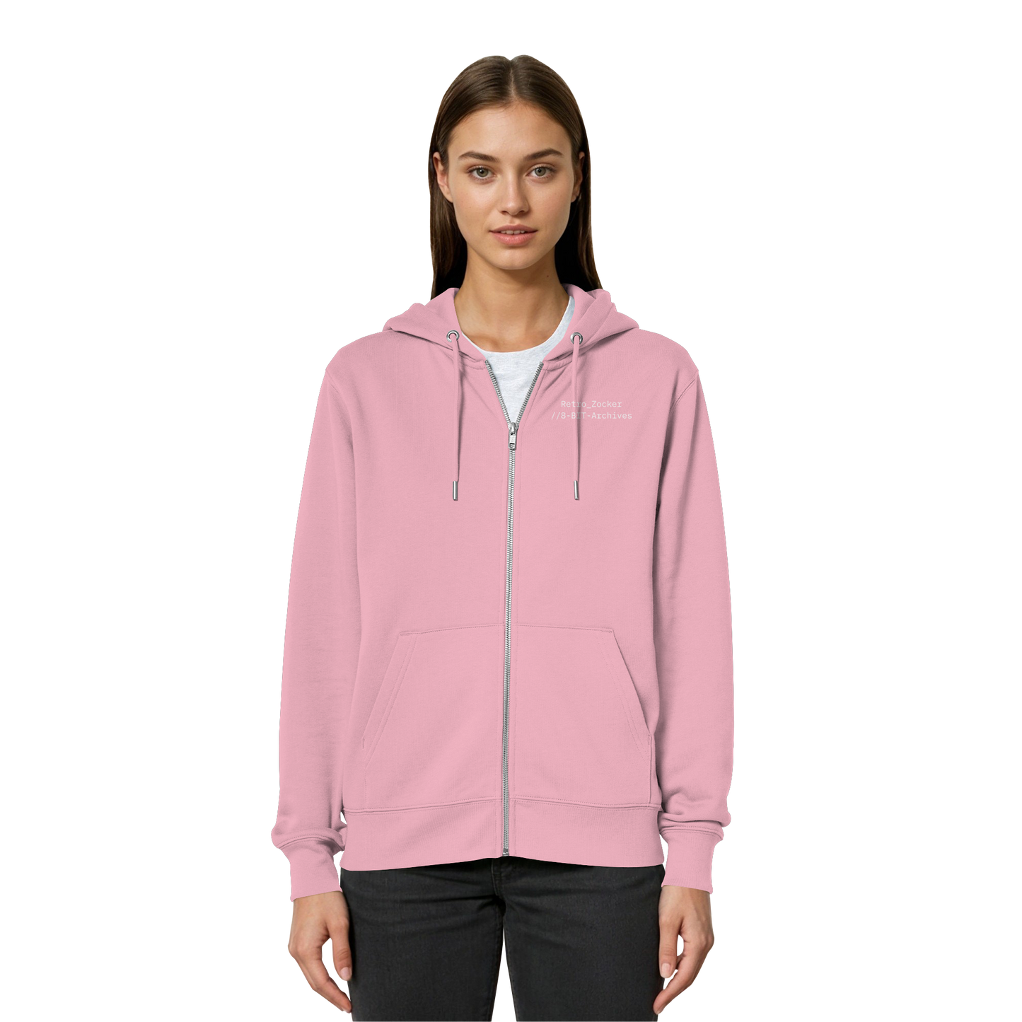 „Retro Zocker“ Mono – Organic Relaxed Zipper | Backprint Edition - Organic Relaxed Zipper