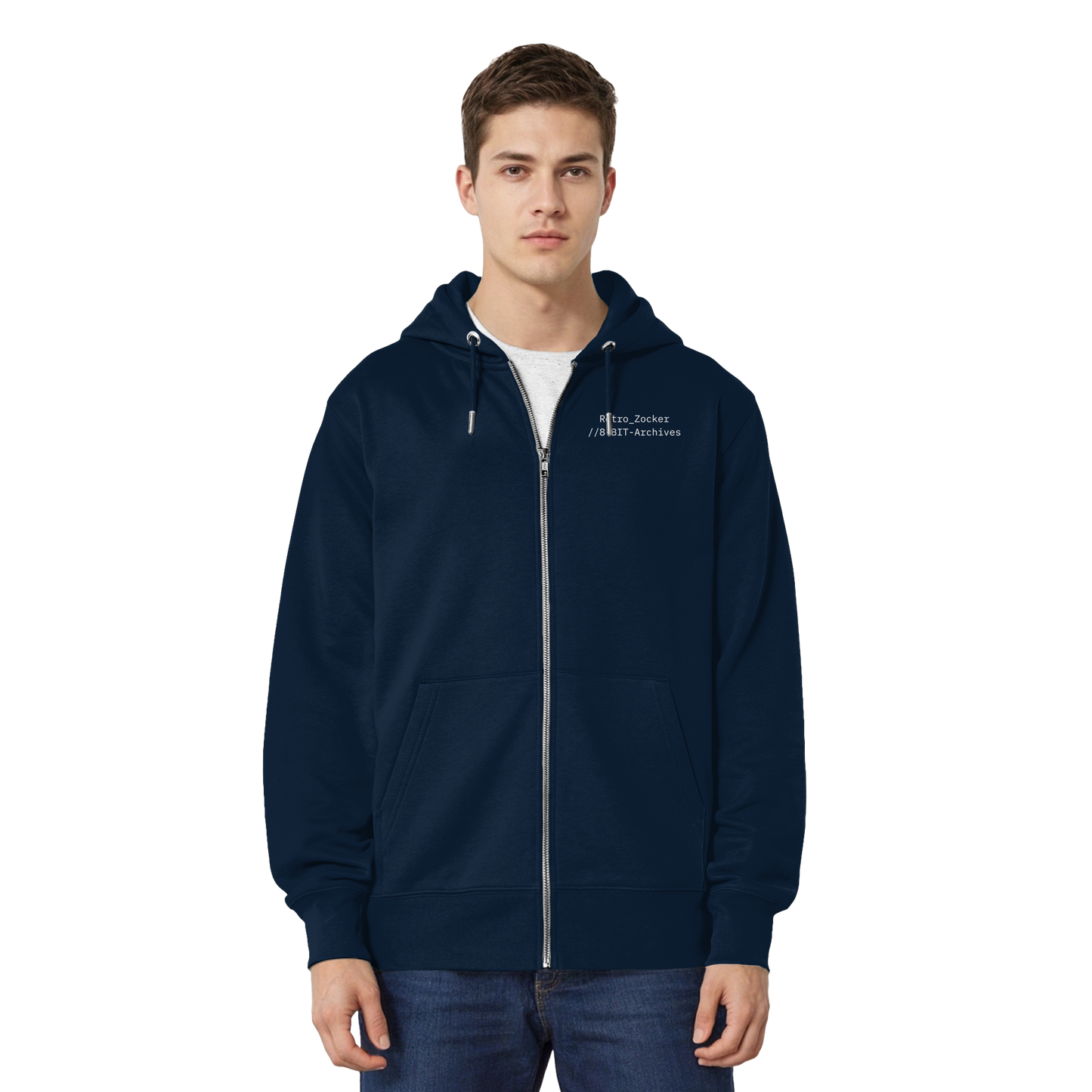 „Retro Zocker“ Mono – Organic Relaxed Zipper | Backprint Edition - Organic Relaxed Zipper