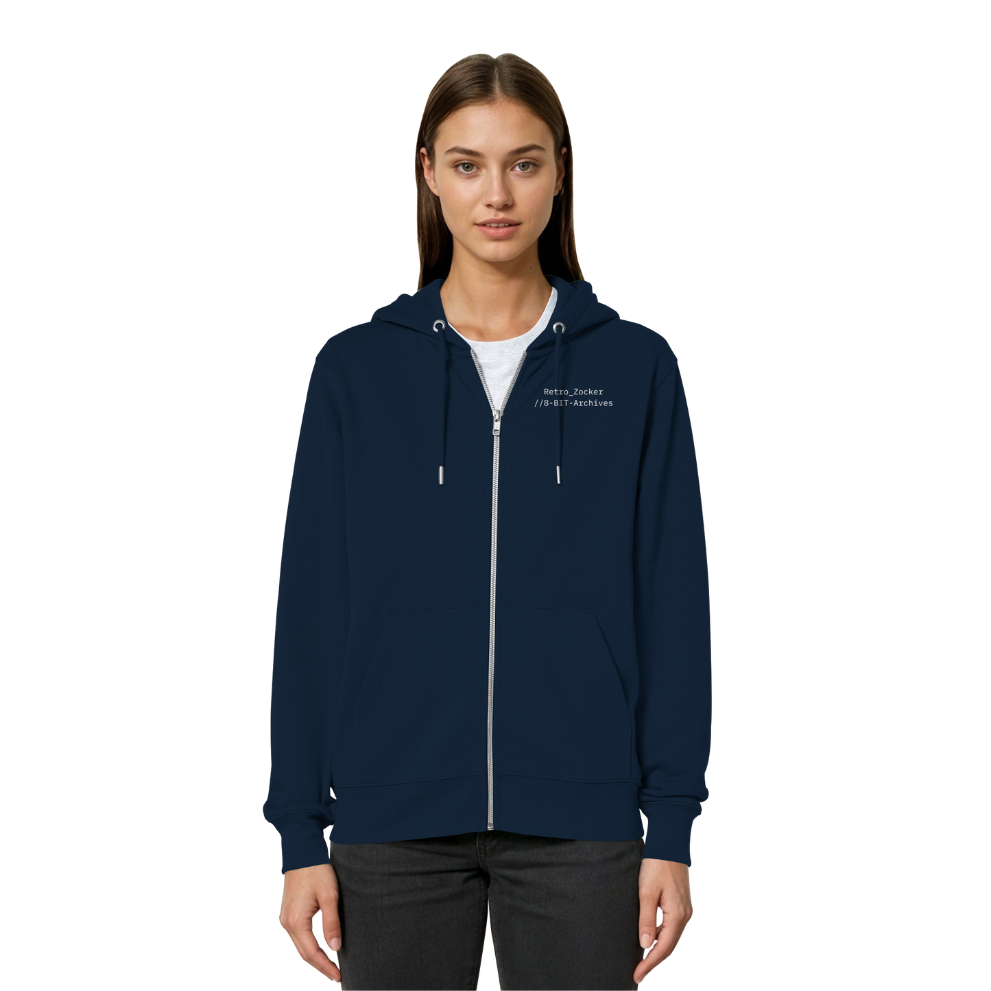 „Retro Zocker“ Mono – Organic Relaxed Zipper | Backprint Edition - Organic Relaxed Zipper