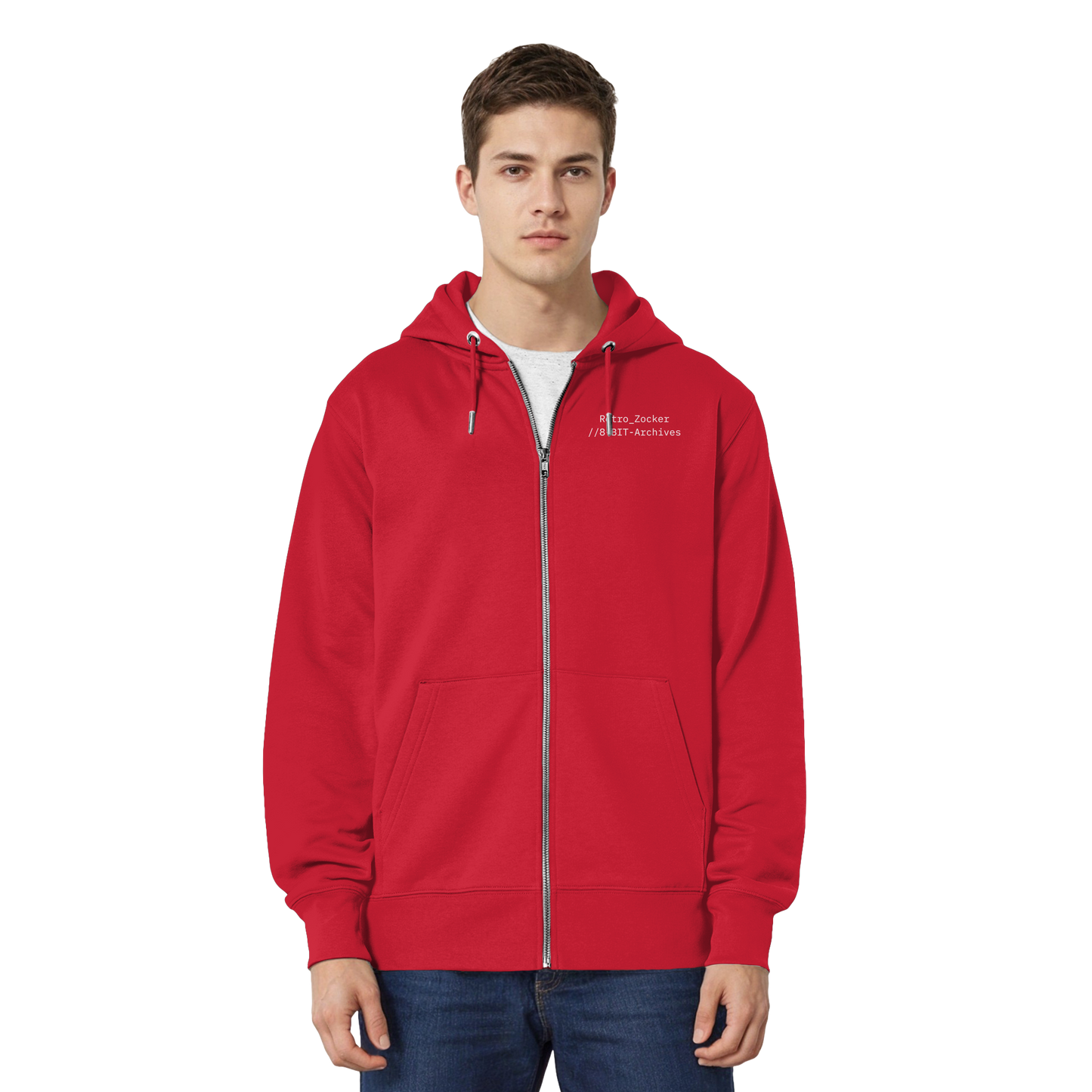 „Retro Zocker“ Mono – Organic Relaxed Zipper | Backprint Edition - Organic Relaxed Zipper